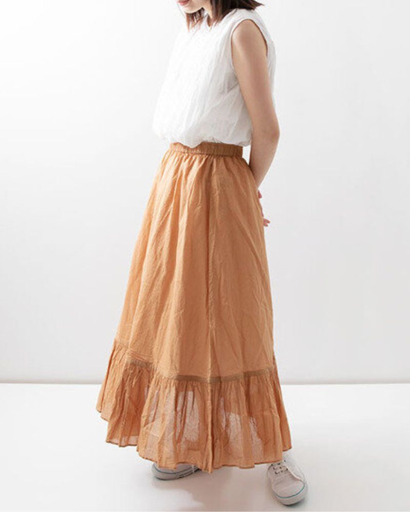Frilled inner skirt in Long