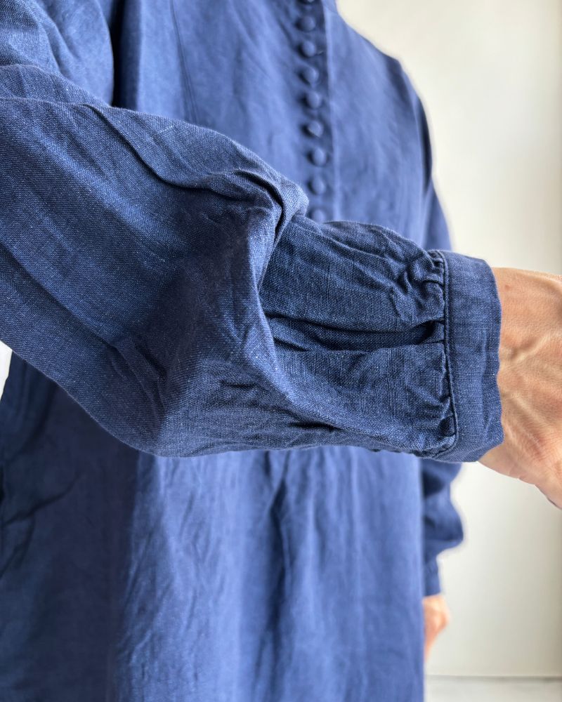Indigo linen dress in Indigo