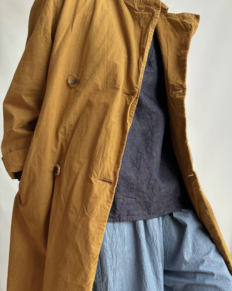 Double Button Coat in Brown Double Button Coat in Brown