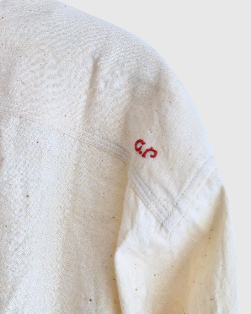 Khadi Cotton Henley Shirt in Natural