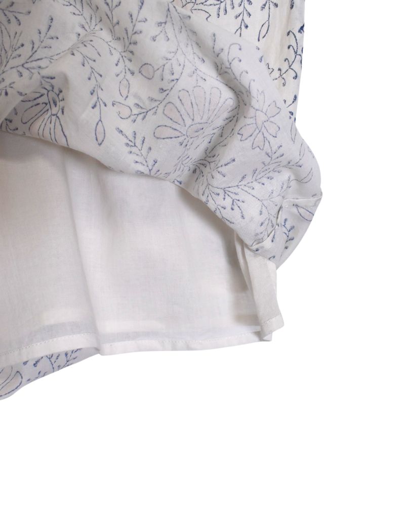 COTTON LEAF & FLOWER BLOCK PRINT EASY PANTS