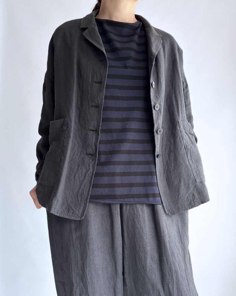 Loose jacket (LINEN) in DarkGray Loose jacket (LINEN) in DarkGray