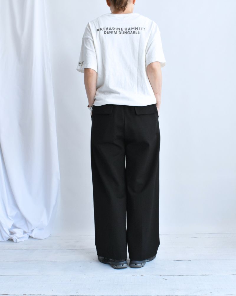 Relaxed Jersey Wide Pants in Black