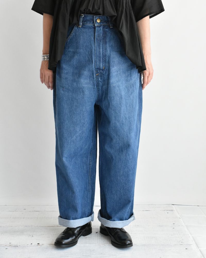 MORIKA Women's 13oz Uneven Yarn Cotton Buggy Denim Pants | Vintage