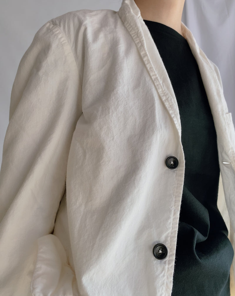 40'S COTTON POPLIN (OVERDYE) SIDE VENTS TAILORED JACKET