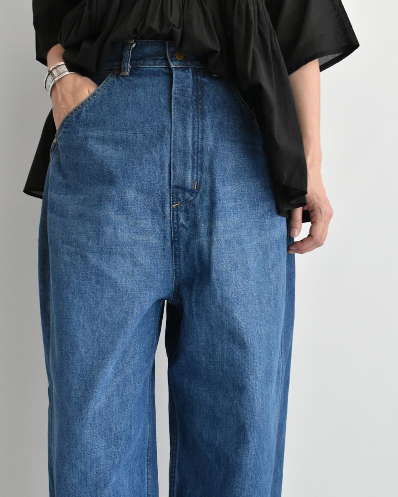 MORIKA Women's 13oz Uneven Yarn Cotton Buggy Denim Pants | Vintage