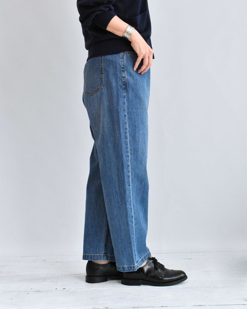 5 Pocket Sarrouel Denim Pants - Indigo