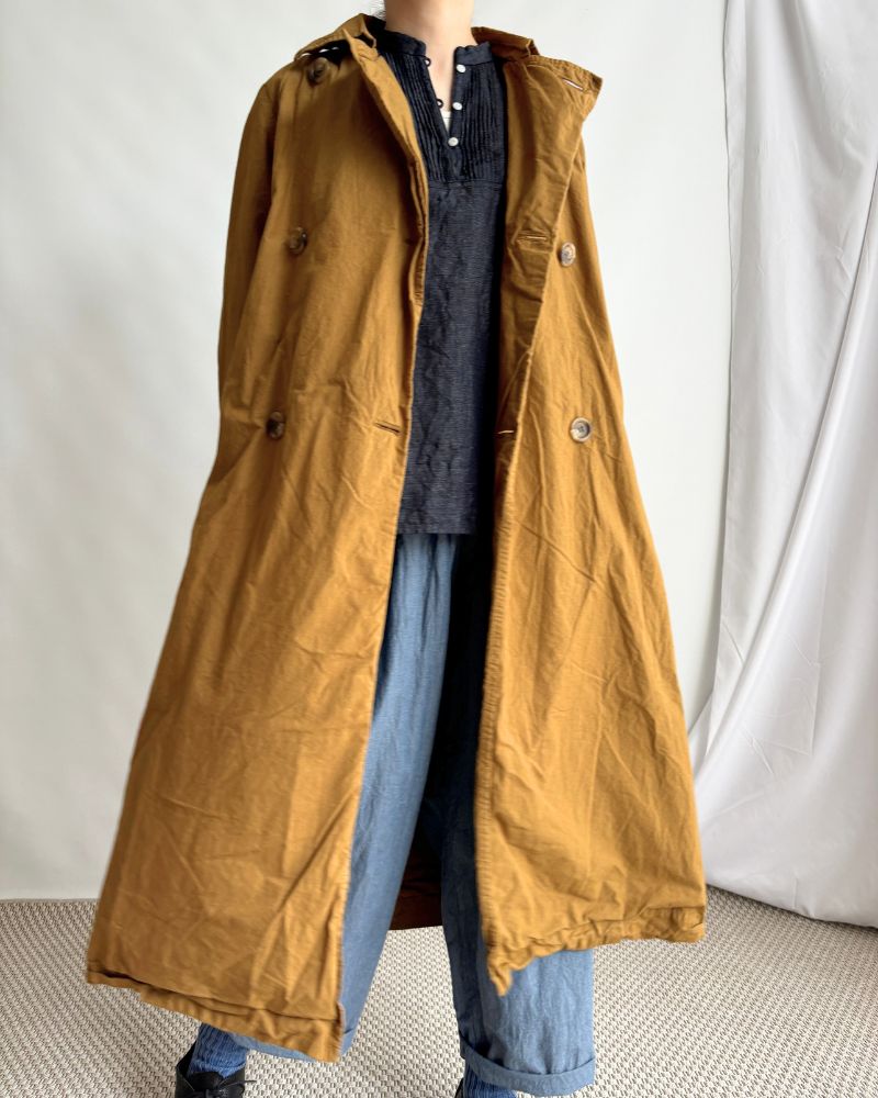 Double Button Coat in Brown