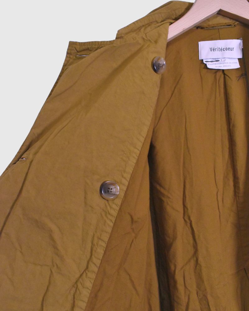 Double Button Coat in Brown