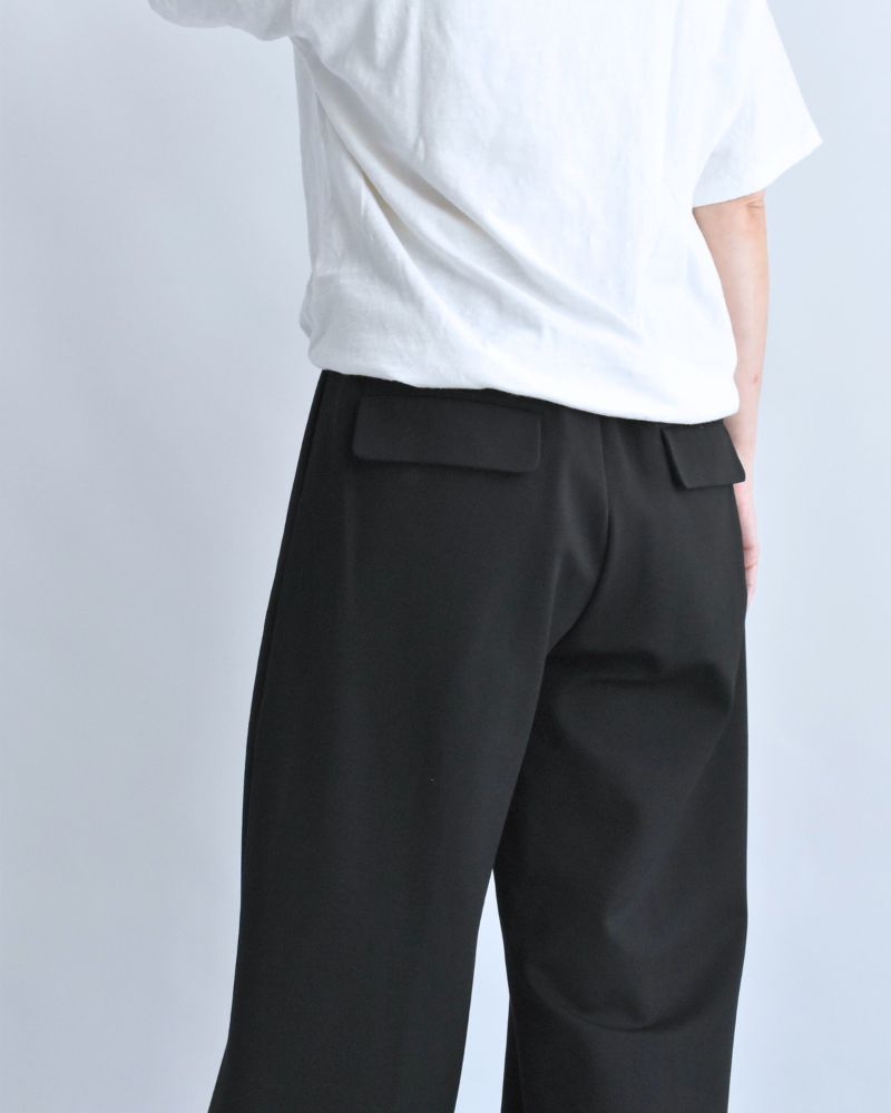 Relaxed Jersey Wide Pants in Black