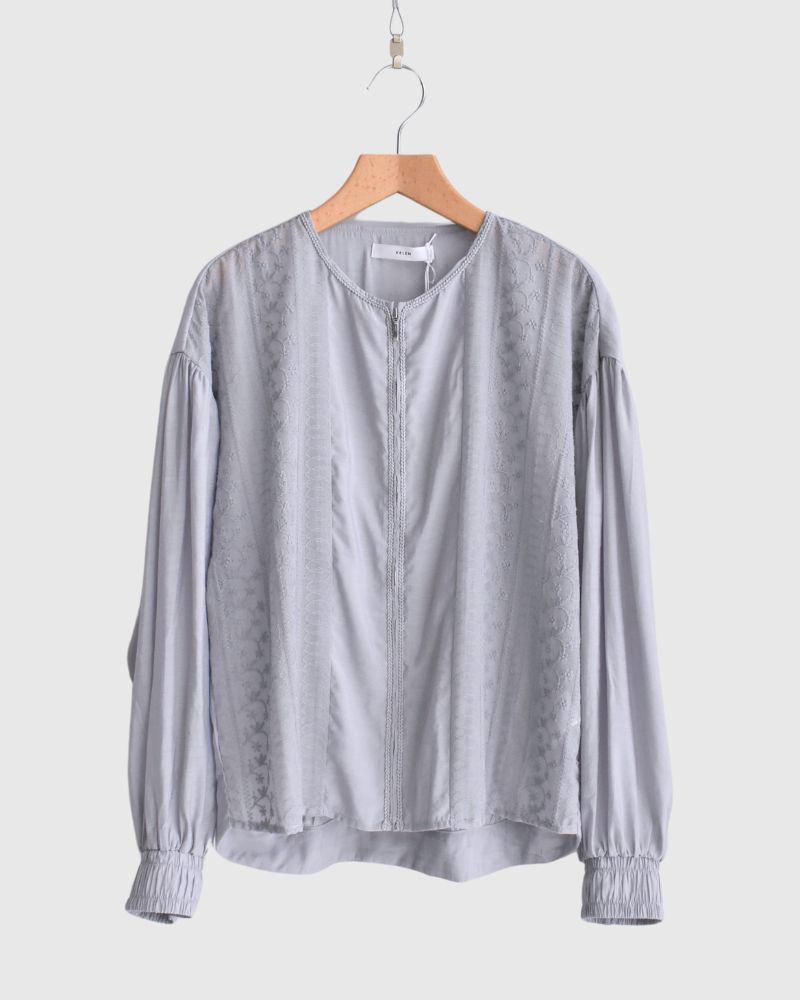 Lace-switched design blouson 'PARMO' in Ltlavender