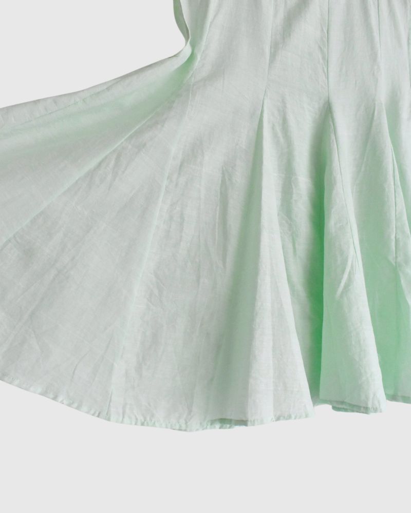 Silk cotton gusset 2-way tank top in LightGreen