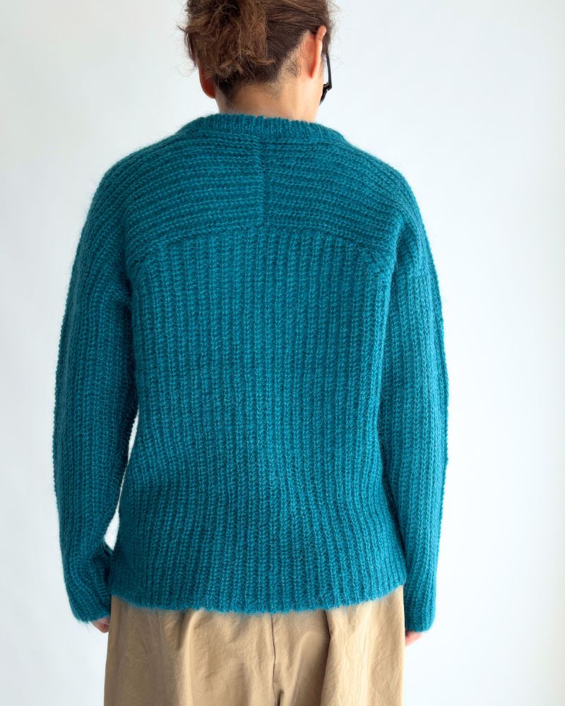 Mohair pullover in Turquoise