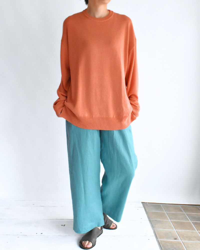 Colored Linen Pants in Turquoise