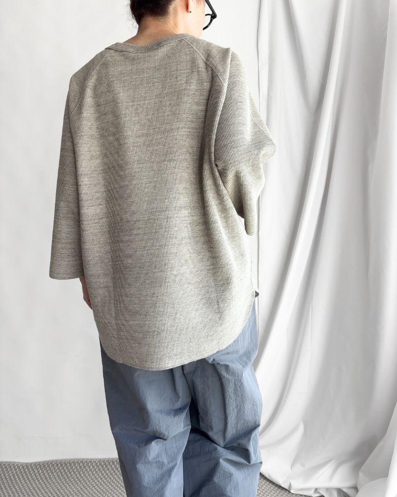 UNDYED Waffle Pullover in Gray