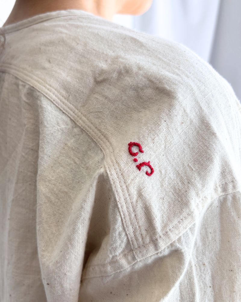Khadi Cotton Henley Shirt in Natural