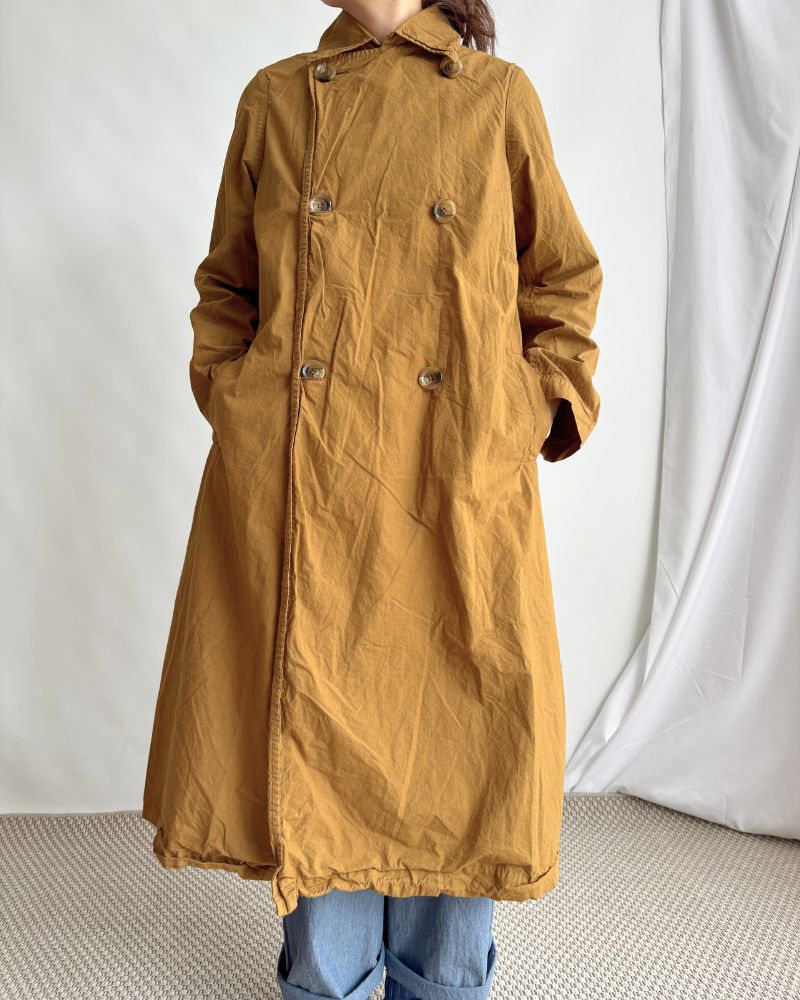 Double Button Coat in Brown