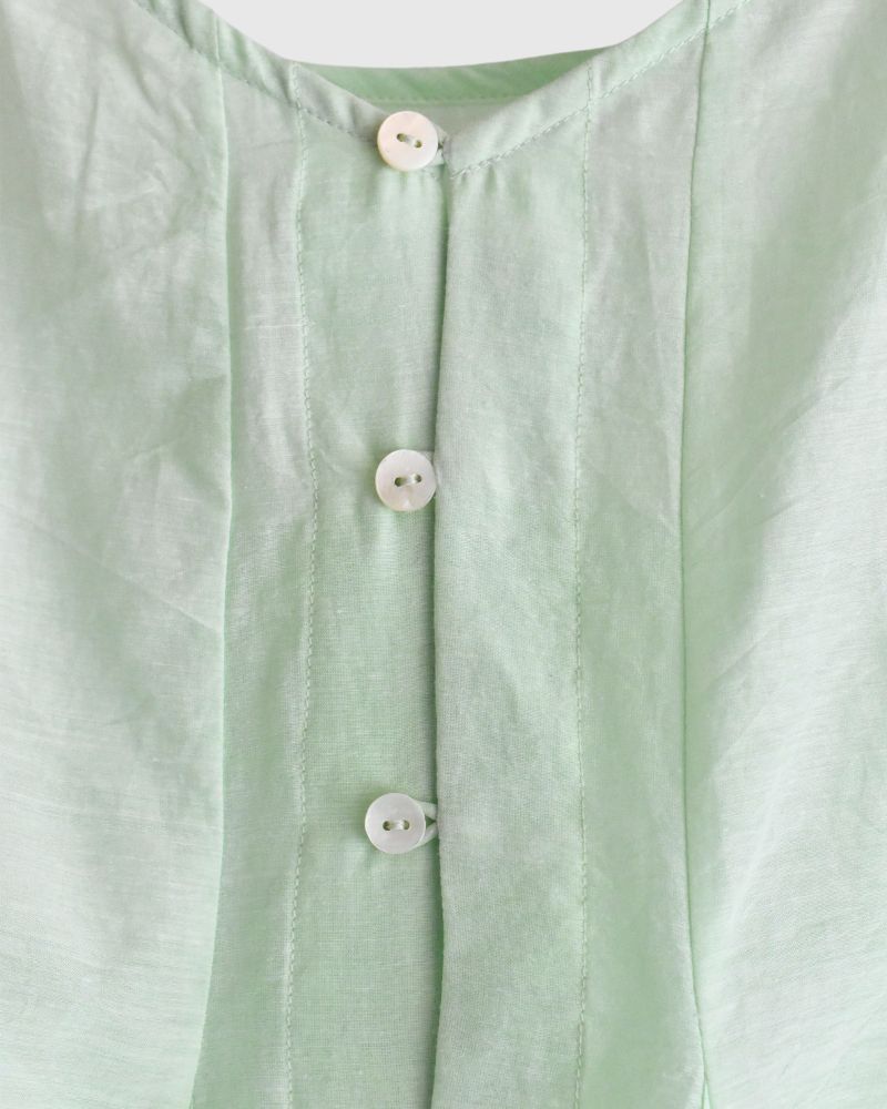 Silk cotton gusset 2-way tank top in LightGreen