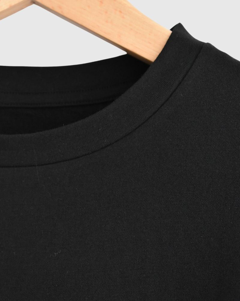 Strong twist jersey fleece JUST SIZE T-SHIRTS in Black