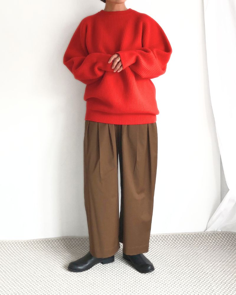 HIGHLAND Low Gauge Knit Pullover in Red