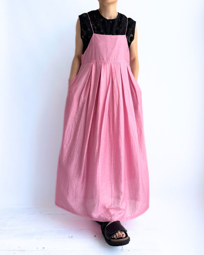 Tuck Volume Dress in Pink Tuck Volume Dress in Pink