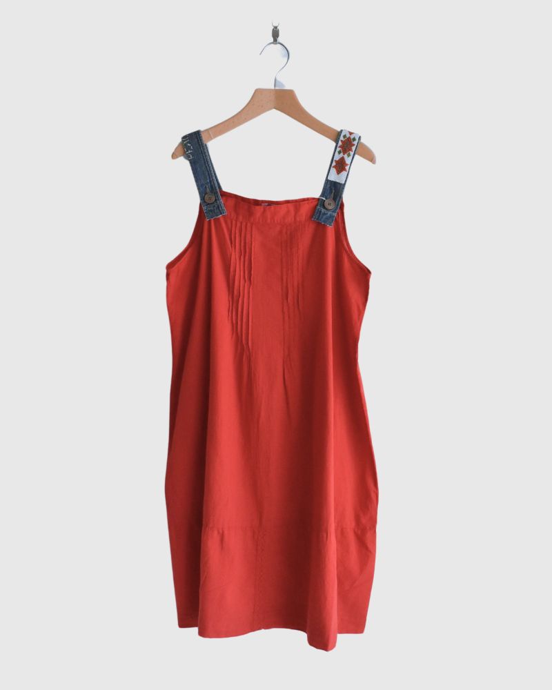 Lawn Dress in Red