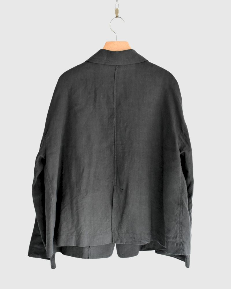 Loose jacket (LINEN) in DarkGray