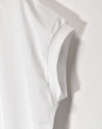 Twisted Cotton Sheeting Drop Shoulder Tee