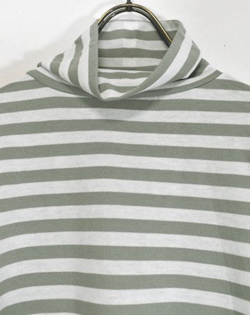 TC Striped High Neck Cut and Sew
