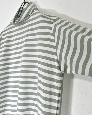 TC Striped High Neck Cut and Sew