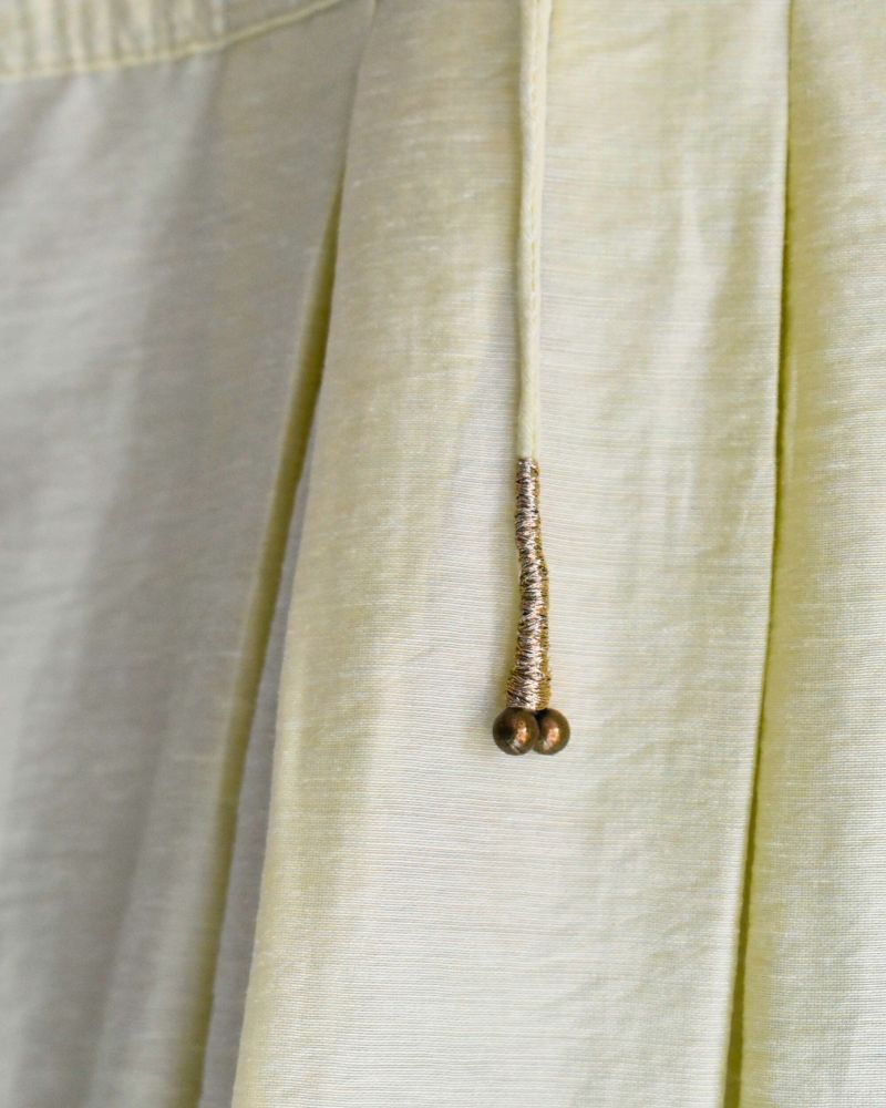 Tuck Volume Dress in Lime
