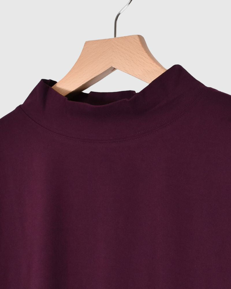 DEPEND jersey high neck T-shirt in Bordeaux