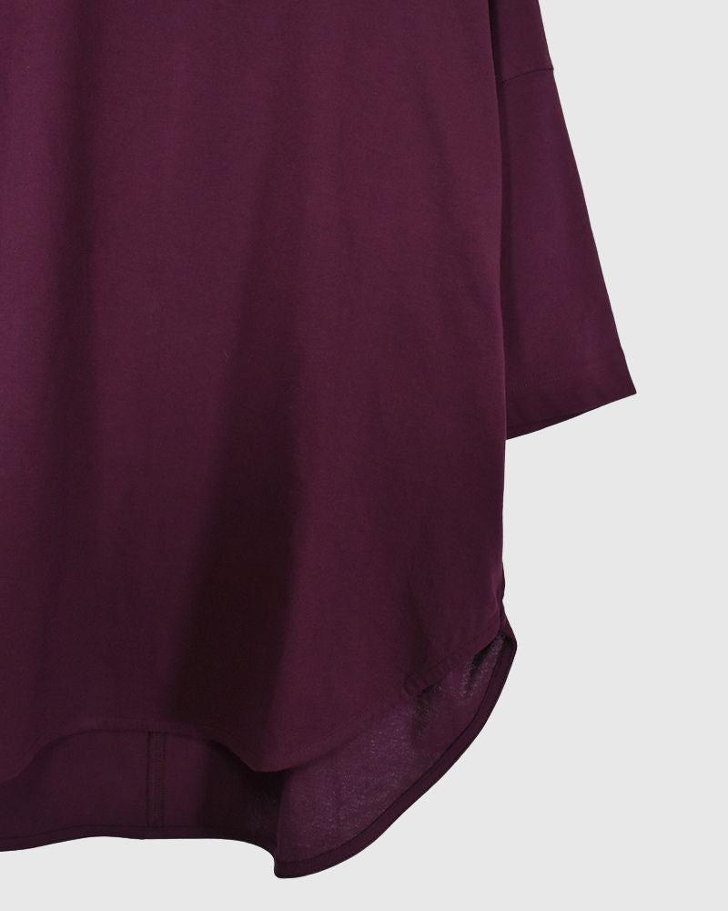 DEPEND jersey high neck T-shirt in Bordeaux