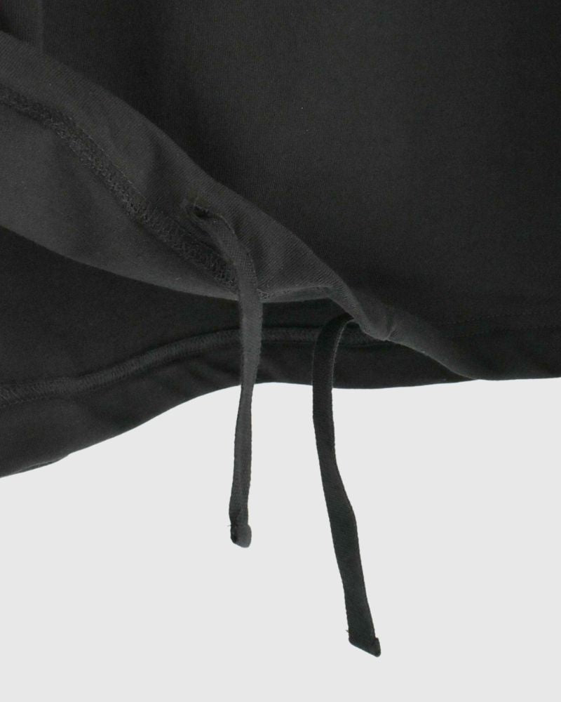 Shirring S/S PULLOVER in Black