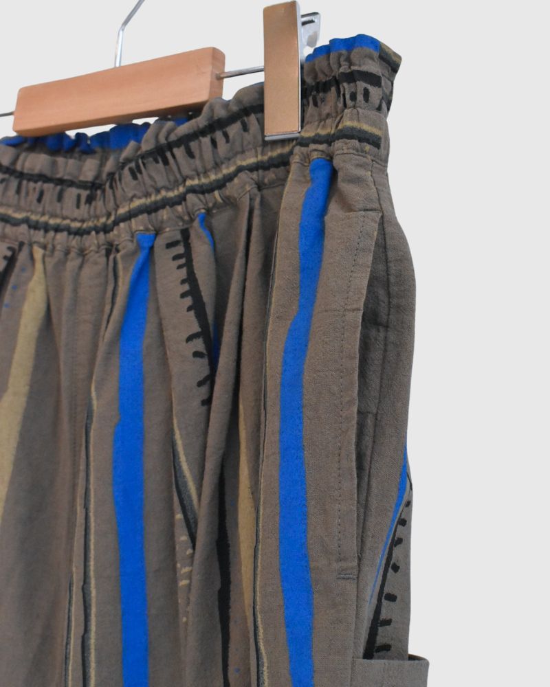 Striped Print Pants in Brown