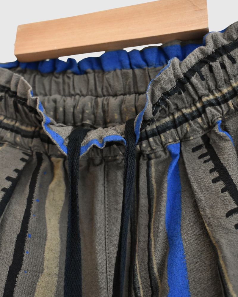 Striped Print Pants in Brown