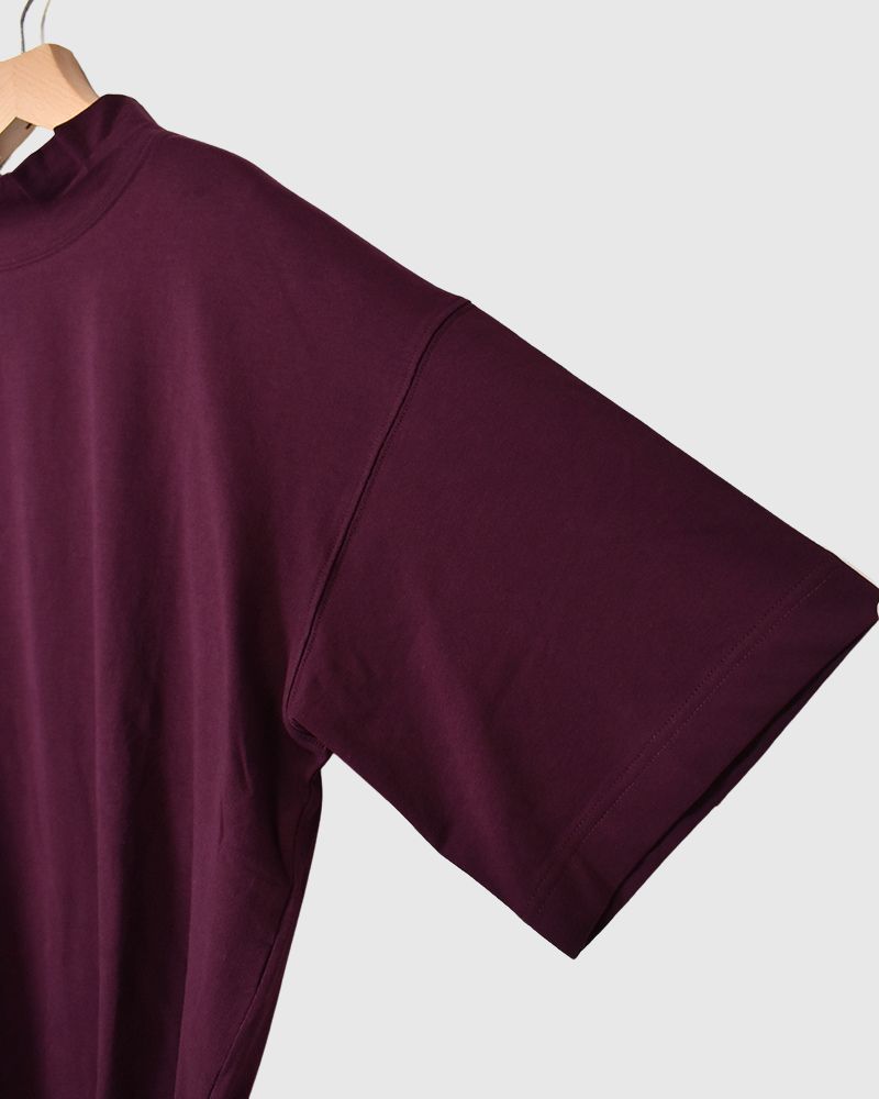 DEPEND jersey high neck T-shirt in Bordeaux
