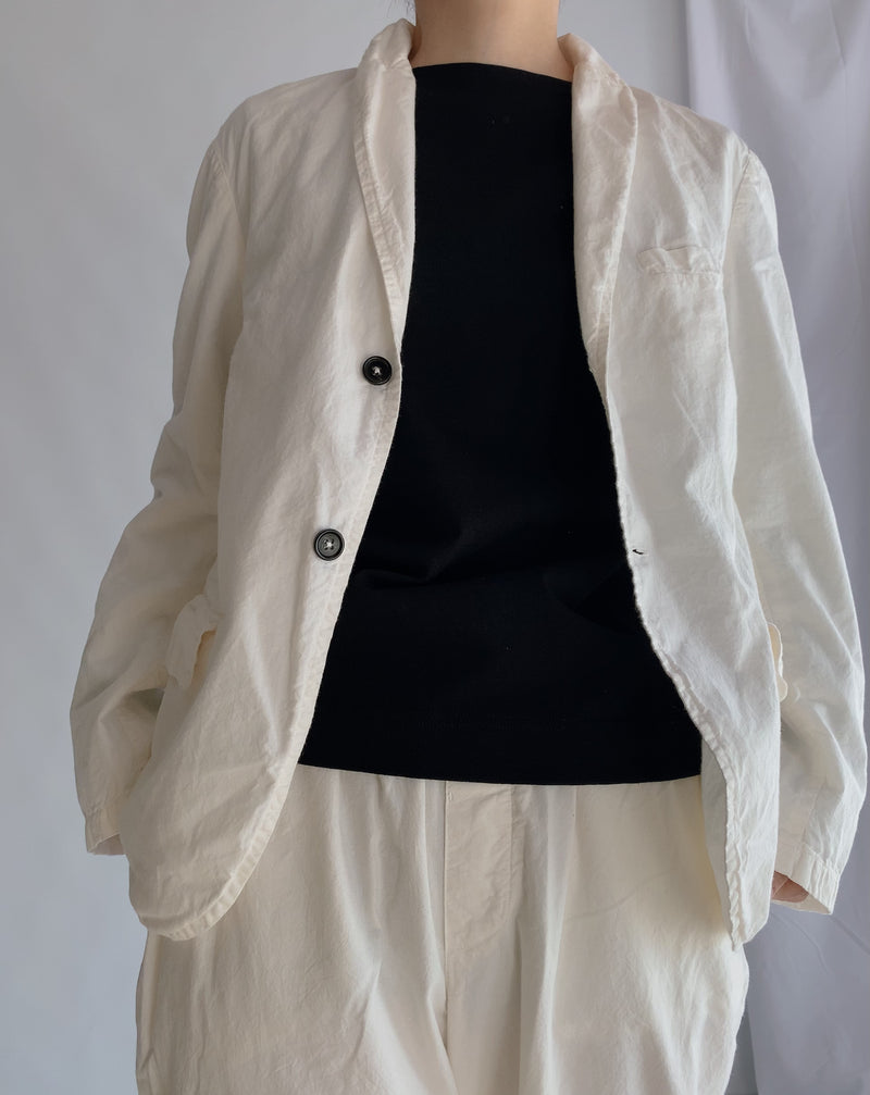 40'S COTTON POPLIN (OVERDYE) SIDE VENTS TAILORED JACKET 40'S COTTON POPLIN (OVERDYE) SIDE VENTS TAILORED JACKET