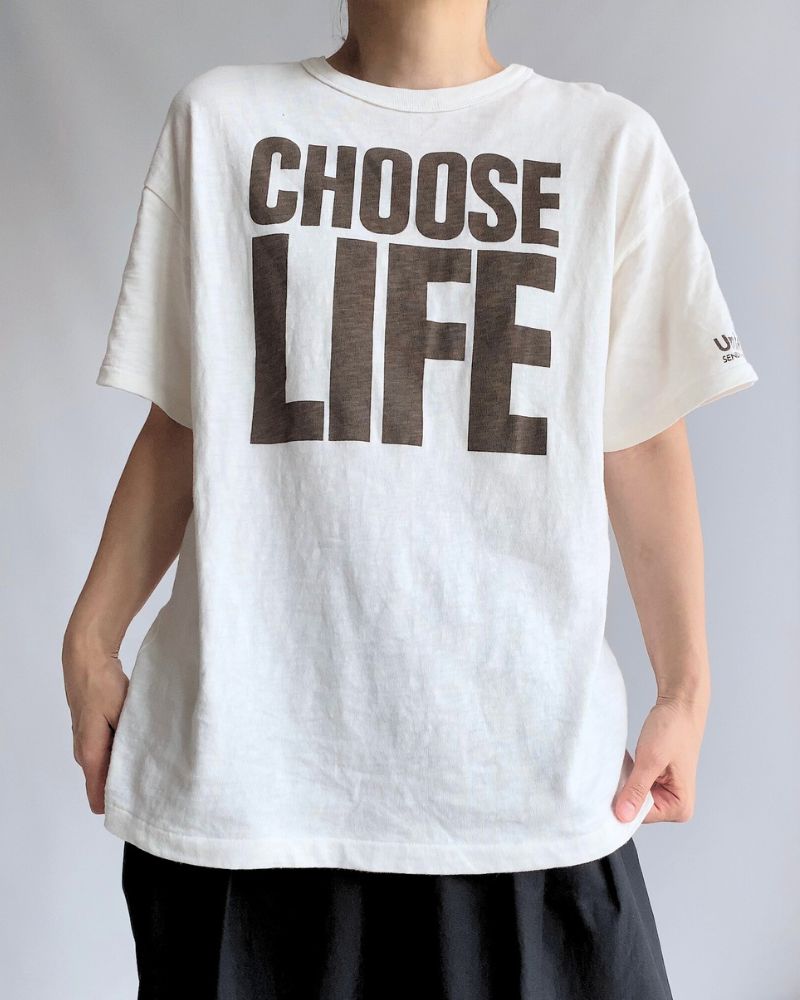 DENIM DUNGAREE Jersey Katharine Hamnett TEE in White – Miel.jp