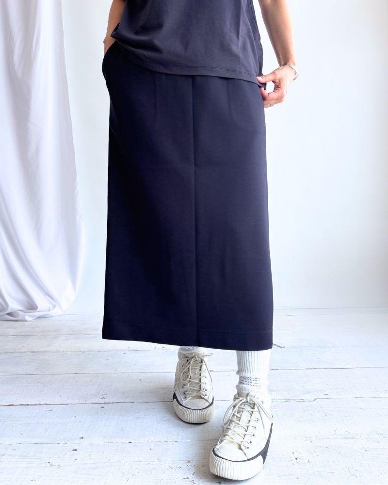 Relaxed Jersey Skirt in Navy