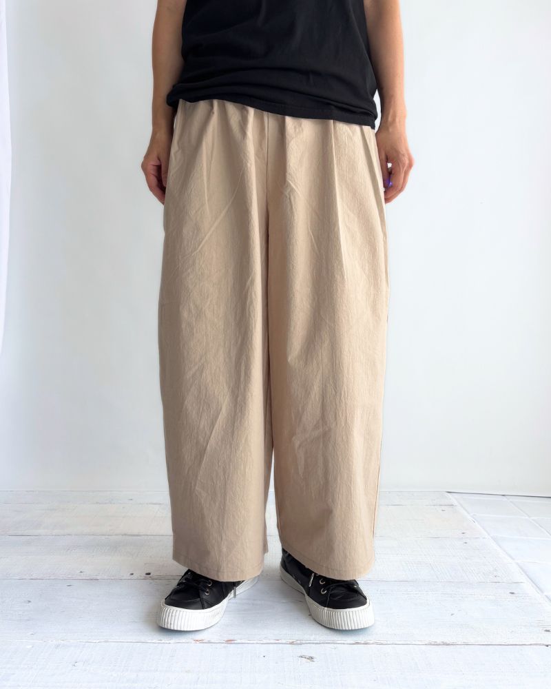 Relaxed Cotton Wide Pants in Beige Relaxed Cotton Wide Pants in Beige