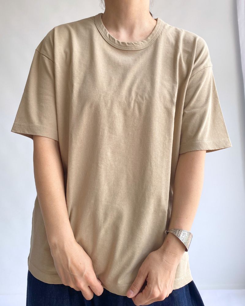 HIGH TWIST TWILL PULLOVER in Beige HIGH TWIST TWILL PULLOVER in Beige