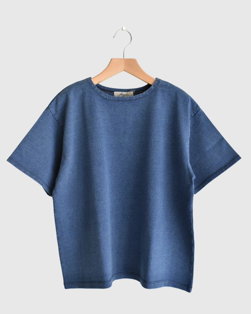 Indigo Short Sleeve Pullover in Indigo