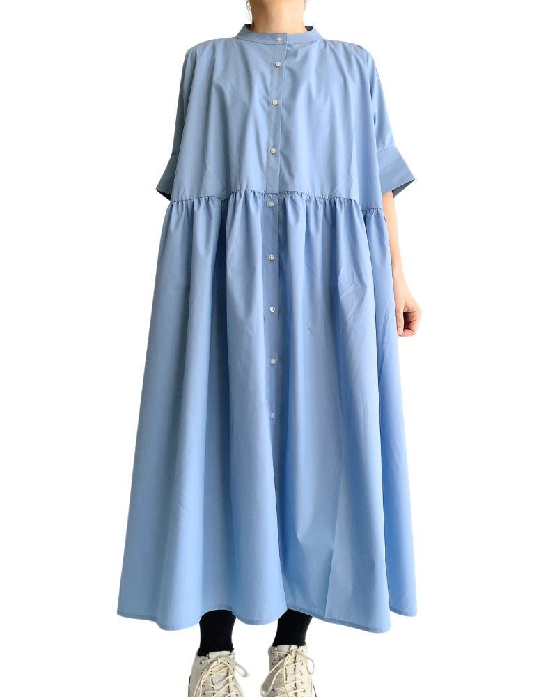 WIDE DESIGN DRESS 'MIIA' in Saxe