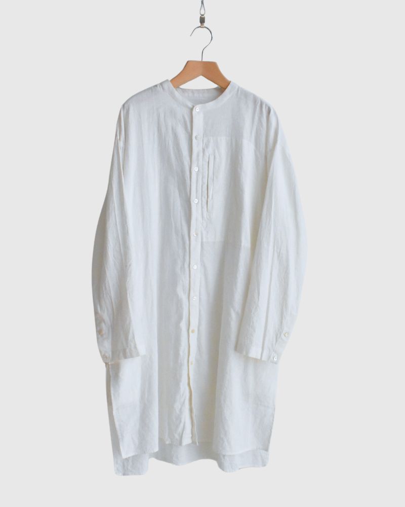 Cotton linen kameez tunic in White