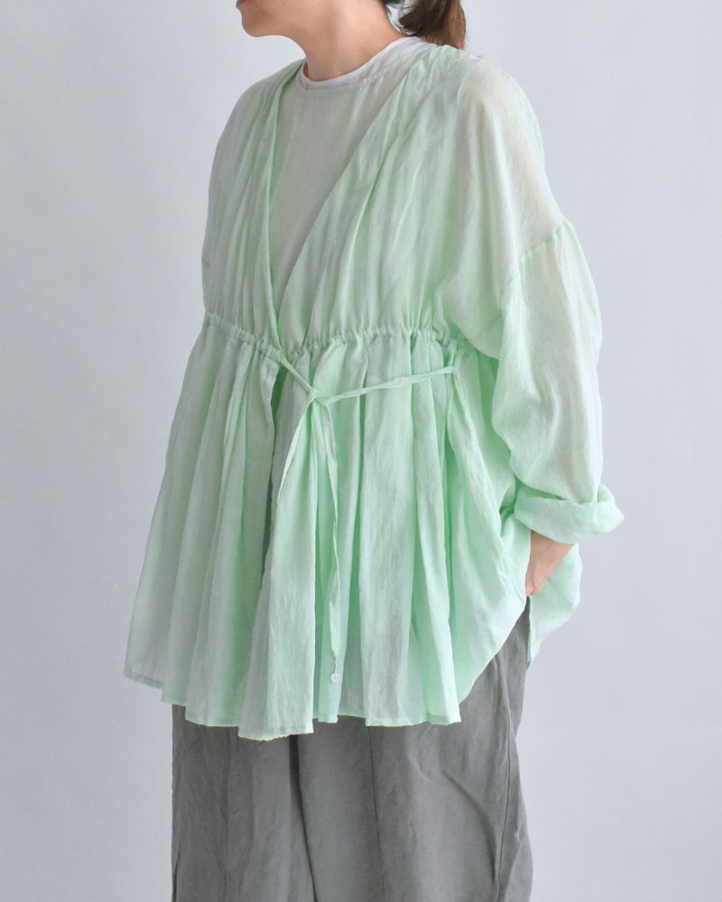 Silk Cotton Rabari Shirt in Light Green Silk Cotton Rabari Shirt in Light Green