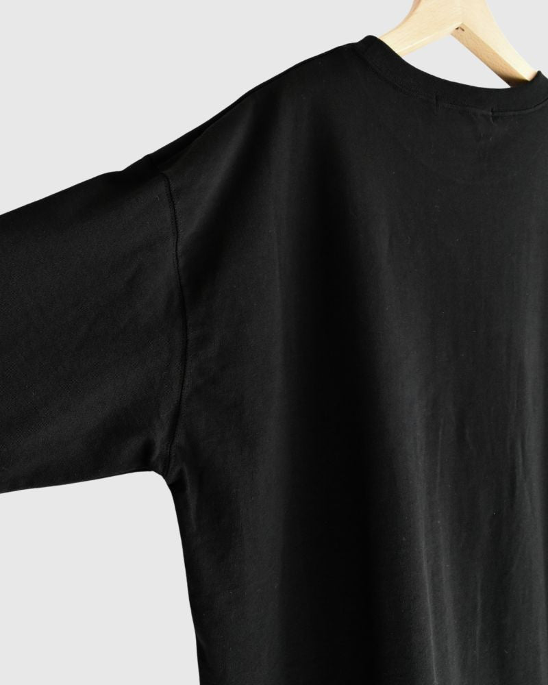 Shirring S/S PULLOVER in Black