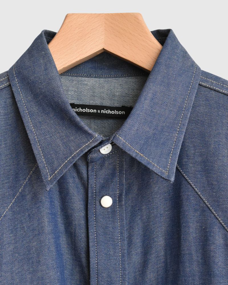 BRENDA-DENIM Western shirt in Blue