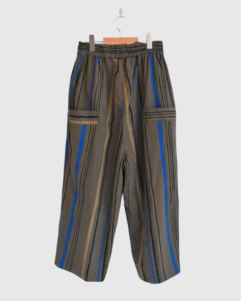Striped Print Pants in Brown
