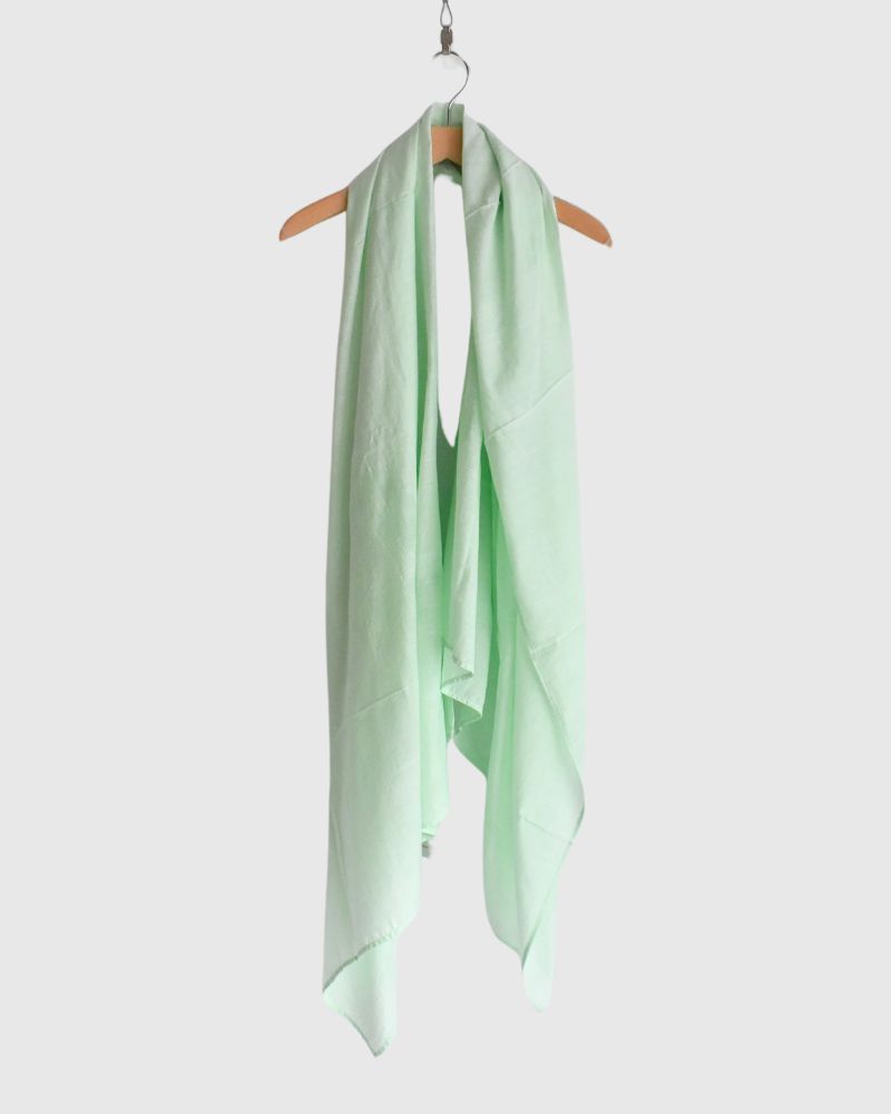 Silk Cotton Stole in LightGreen Silk Cotton Stole in LightGreen